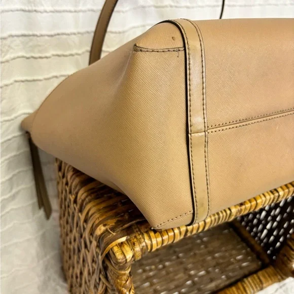 EUC Michael Kors Sullivan Top-Zip Tote Bag Tan Classic Chic Business Purse - Picture 10 of 15